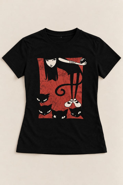 Black Scratch Tee — front catalogue flat-lay