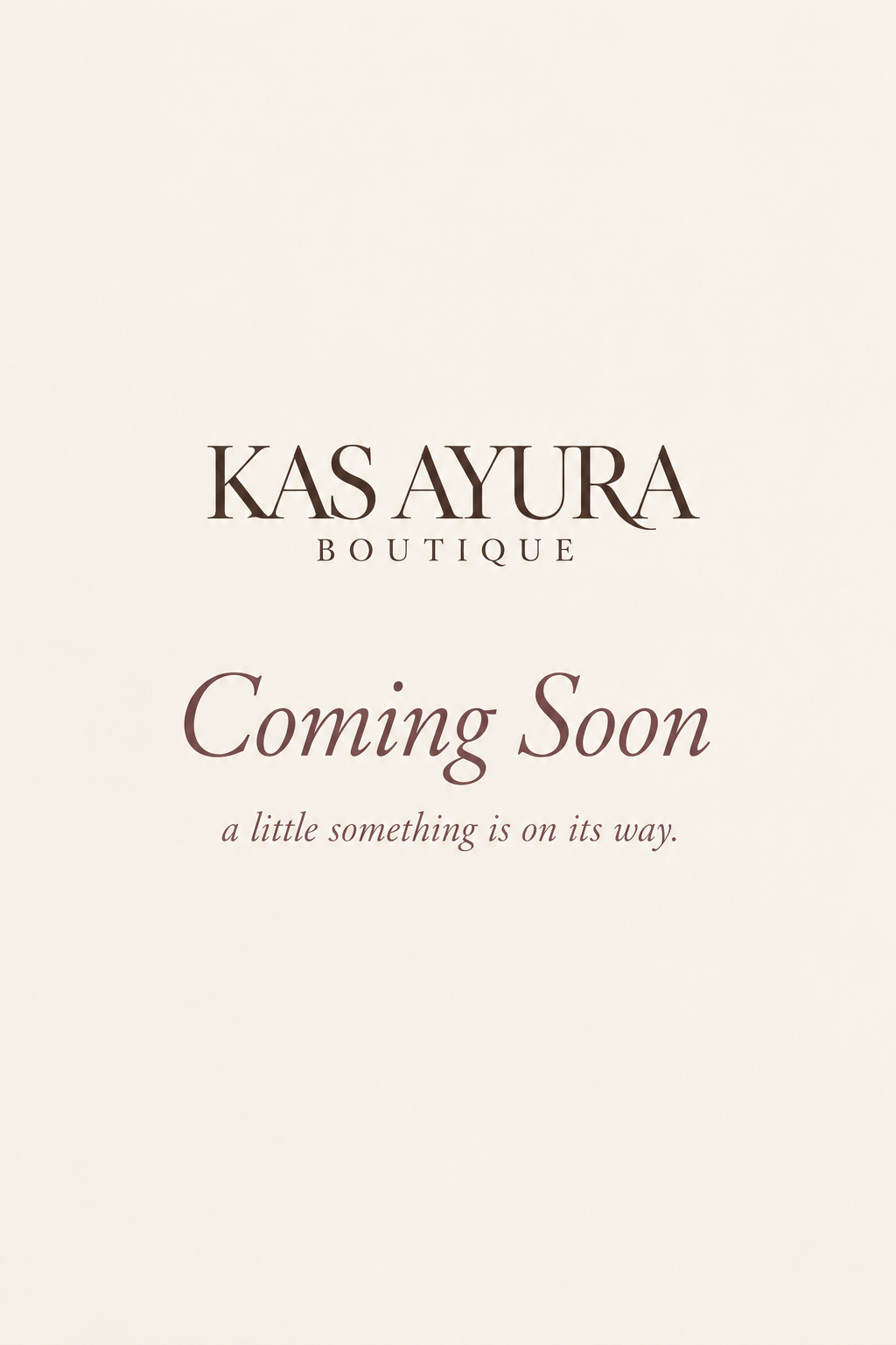 KAS AYURA Boutique — Coming Soon